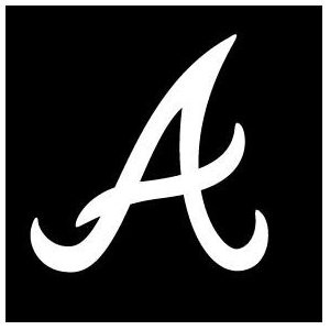 the A symbol for the Atlanta Braves
