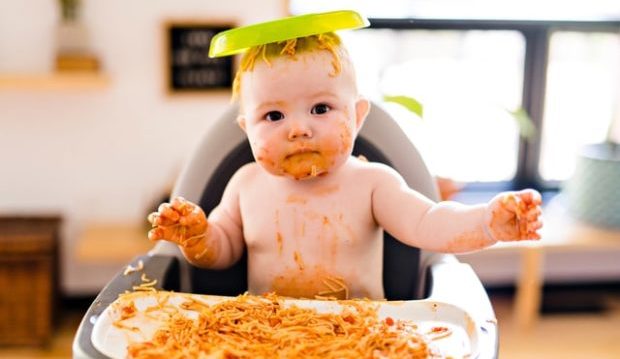 Are you ready for children? - A messy child eating