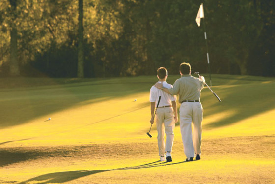 Stepson & Dad Golfing