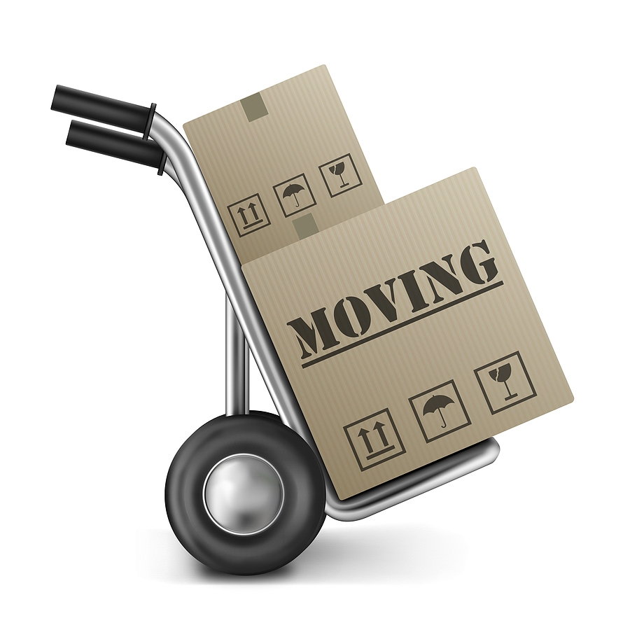 Moving Box on Hand Cart