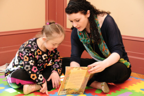 Play - stepmom reading with special needs daughter