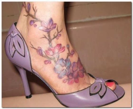 Stepdaughter - Flowery Feet Tattoos