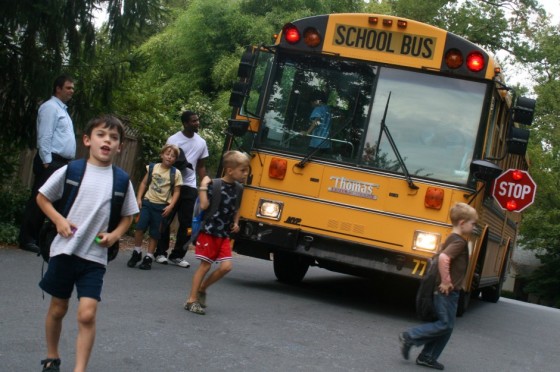 Kids Leaving School Bus