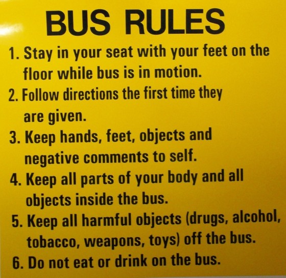 School Bus Rules