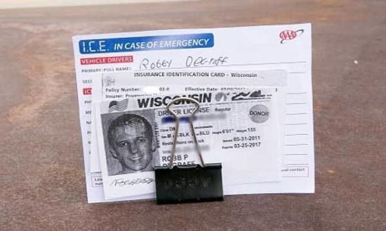 Safety - Drivers License, Proof of Insurance, Emergency Contact Card