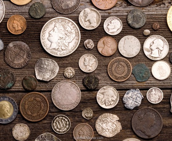 Metal Detectora - Various coins found by a metal detector