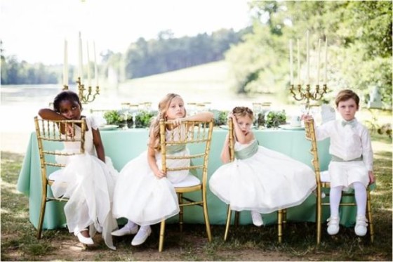 Wedding - kids sitting at kid's table