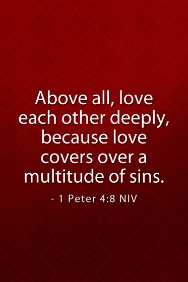 Scripture - Love covers a multitude of sins