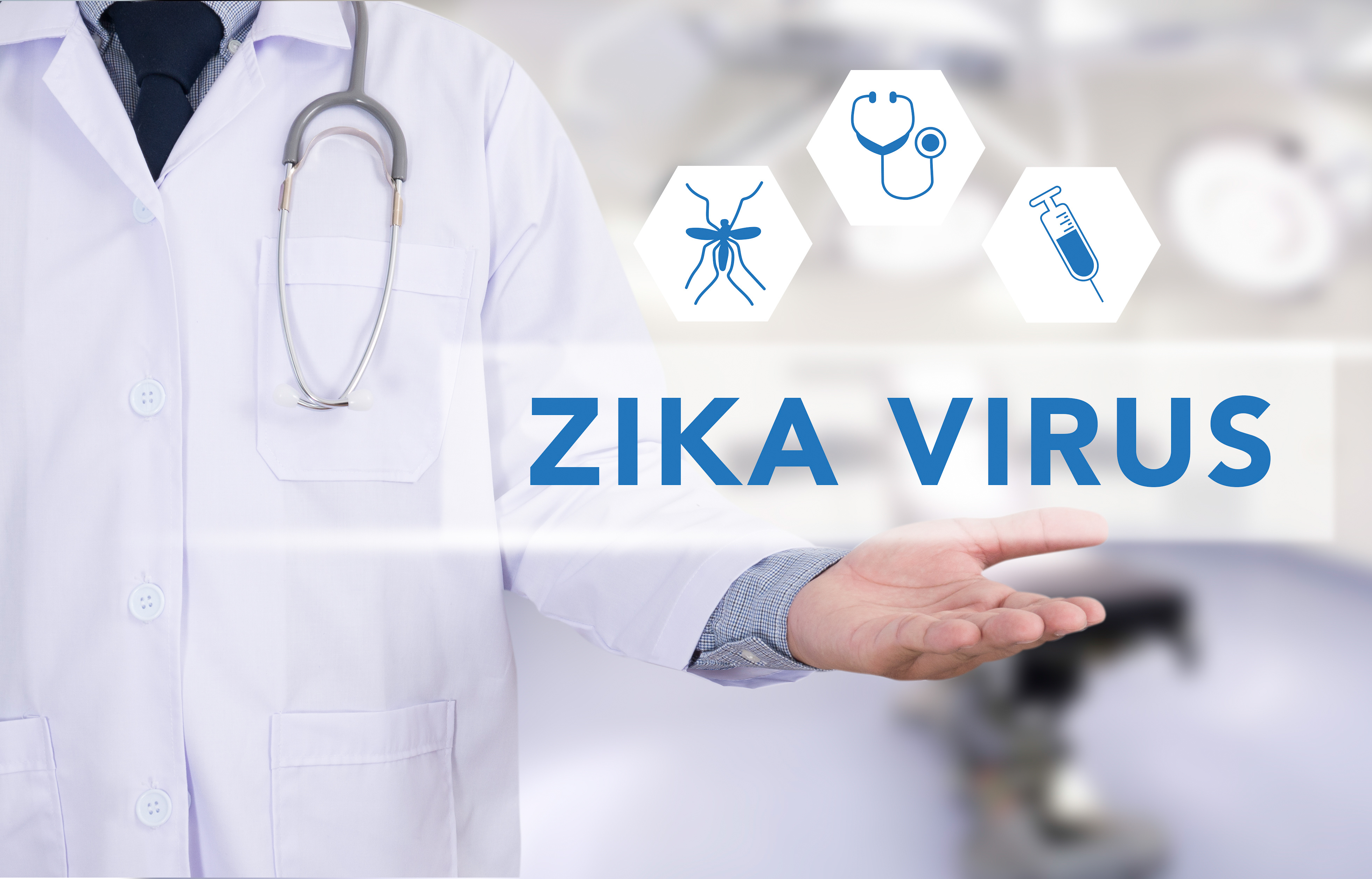 ZIKA VIRUS Medicine doctor hand working