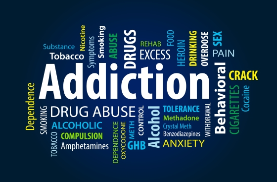 helping an addicted loved one - a word cloud of the word addiction