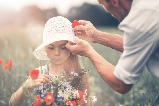 great daddy daughter dates - stepdad and daughter in a field