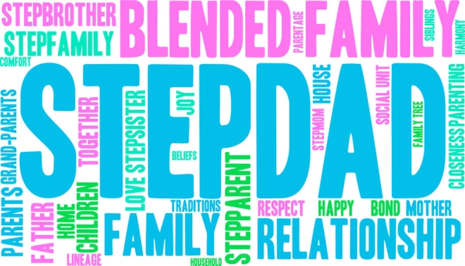 overcoming stepfather issues - stepdad word cloud