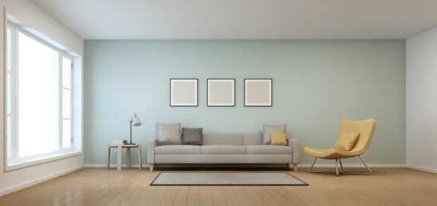 minimalist living room in modern house
