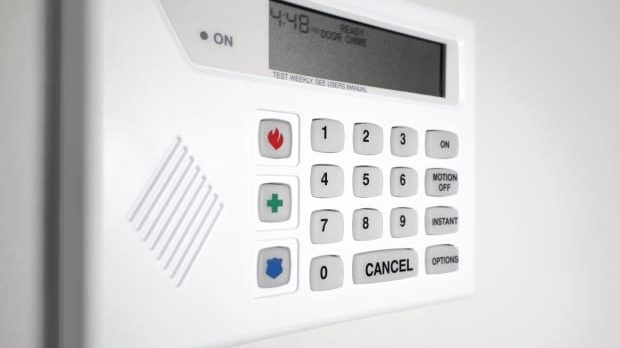 keeping your family safe and sound - picture of alarm security panel
