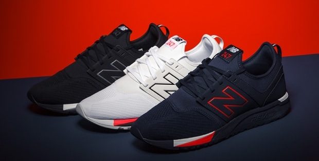 new balance the shoe for athletes and Joe's - three types of NB athletic shoes on display