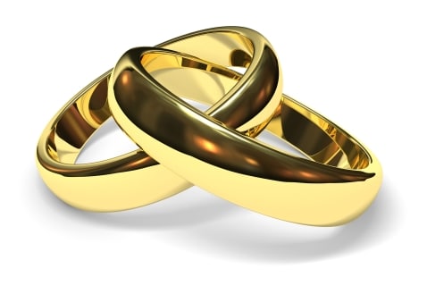 strong marriage means to your kids - two interlocked wedding bands