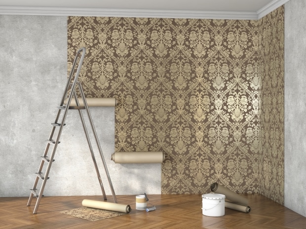 great ways to decorate a wall - hanging wallpaper on wall