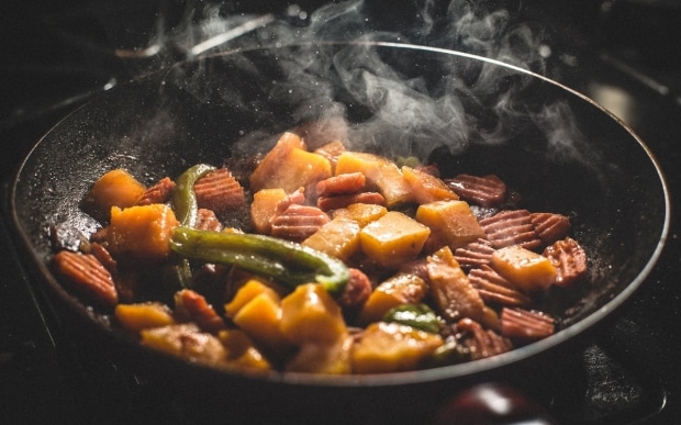 Make Nutritious And Satisfying Meals -picture of a nutritious dinner cooking in a skillet