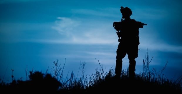 army of the lord - Silhouette of Soldier in the field