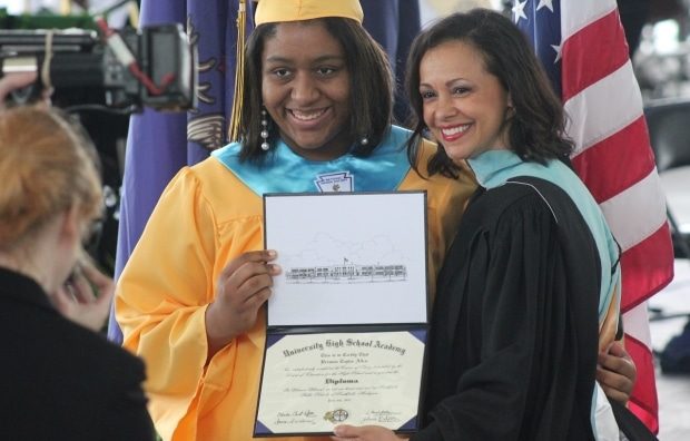 things to do after graduating high school -Young woman receiving her high school diploma