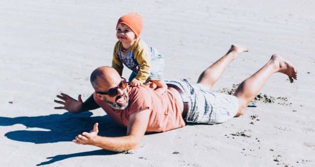 how to be a good stepdad-stepdad and step kid on a beach
