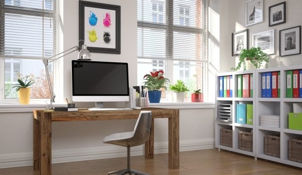 DIY projects to organize your home office- a well organized home office