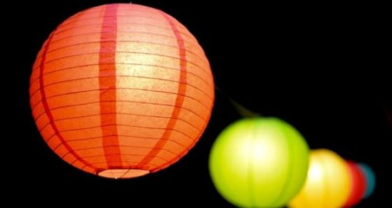 lighting ideas for your kid's room- colored paper lanterns