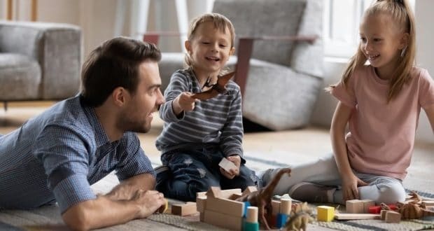 Strange things about being a stepfather-a stepdad playing with his stepkids