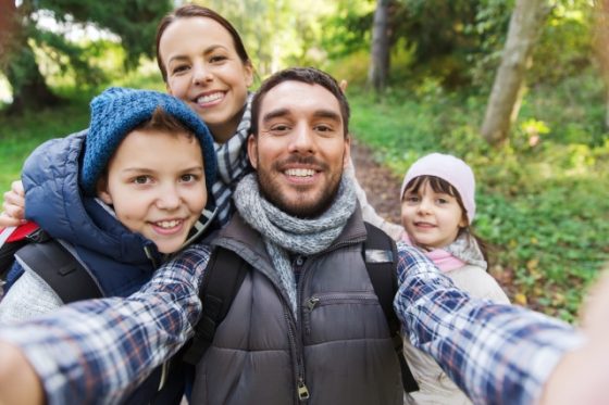 Fun Outdoor Things To Do On The Weekend - Blended family out on a hike