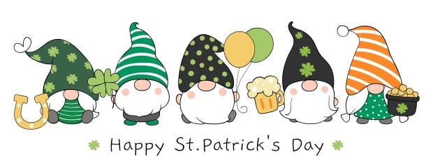 gnomes with Happy St Patrick's Day.