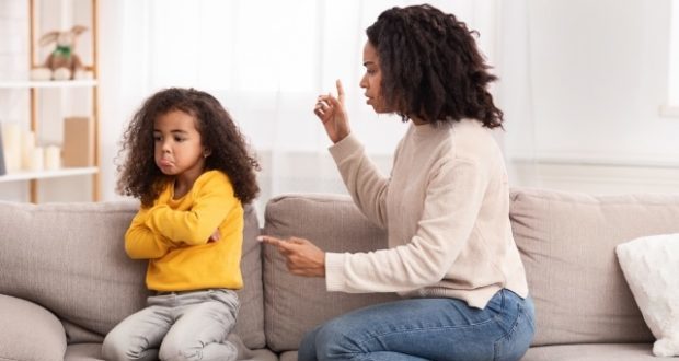 Common mistakes to avoid as a stepparent-Mom scolding her daughter