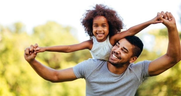 How to bond with your stepchild-Stepdad carrying stepkid