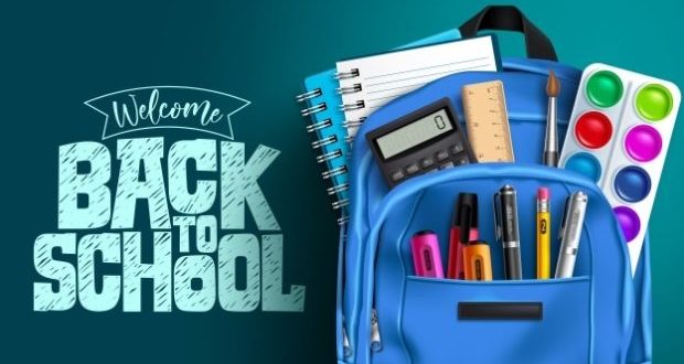 Back to school preparation- A school bag and school materials