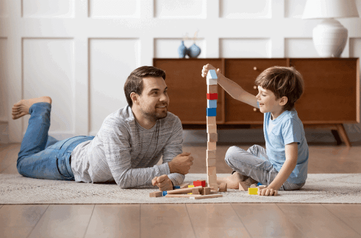 How to thrive as a new stepdad - stepdad playing with his stepson