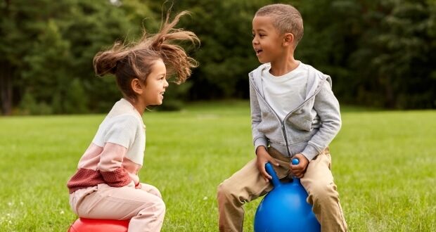 Raising resilient children- Two happy kids playing
