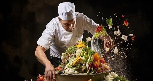 International Chefs Day - A chef over a big pot of delicacies