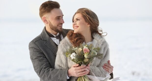 How To Plan A Winter Wedding - A happy couple on their wedding day