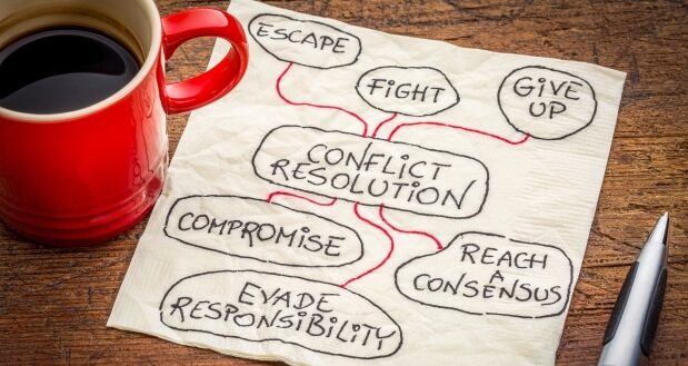 Coping with stepfamily conflict-conflict resolution strategies on napkin