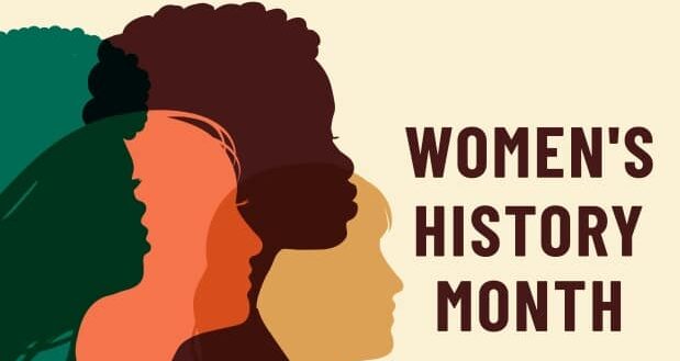 Women's History Month - The silhouette of three women