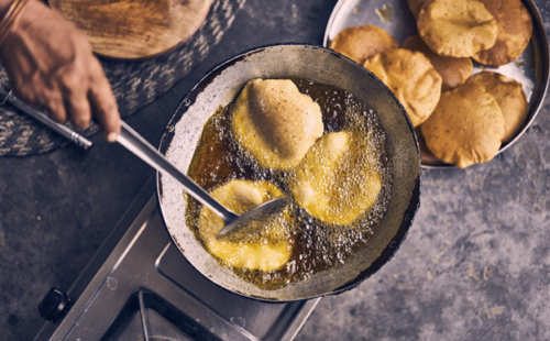 Cook frying in seed oil