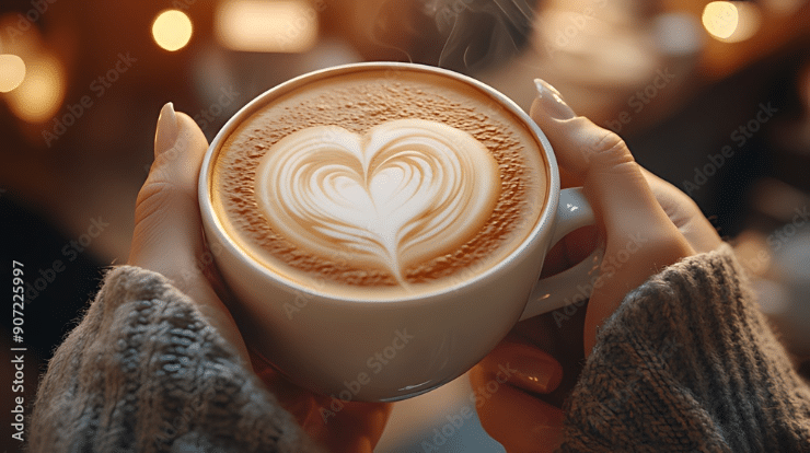 National Cappuccino Day - a woman heading a cup of Cappuccino