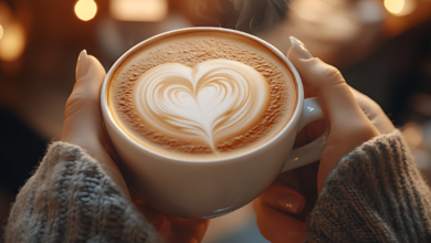 National Cappuccino Day - a woman heading a cup of Cappuccino