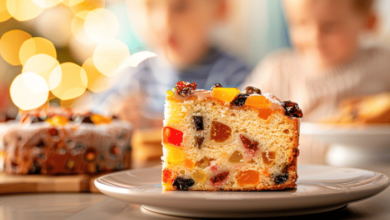 National Fruitcake Day - delicious looking slice of fruitcake