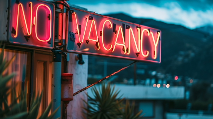 Neon Sign Saying No Vacancy