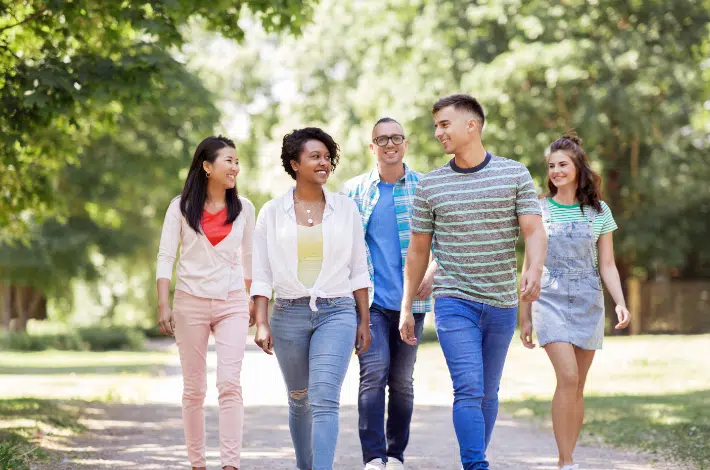 National Walking Day - a group of people walking