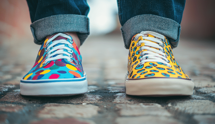 National Two Different Colored Shoes Day - a man wearing two different colored shoes