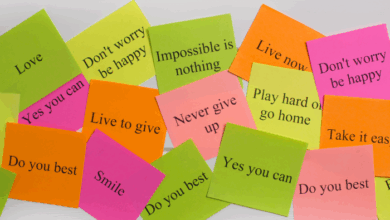 words of affirmation love language-Motivational words on colorful stickers on white background.