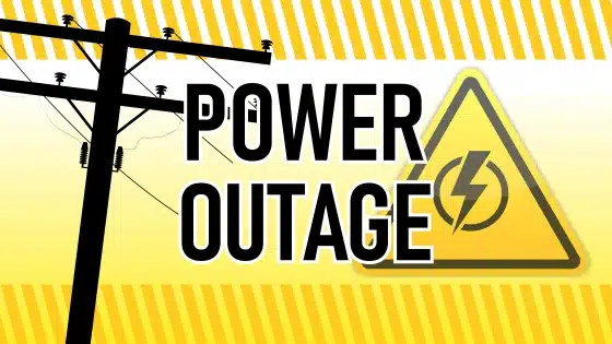 Power outage warning.