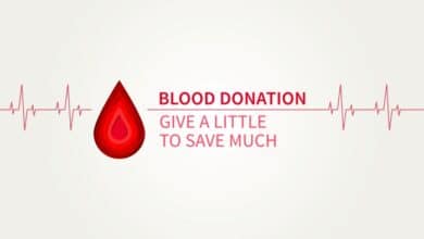 National Blood Donation Day September 4-Blood Donation Give a little to save much vector illustration.
