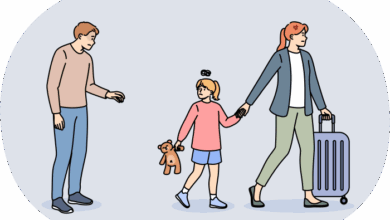 High-Conflict Exes And Co-Parenting-Divorced dad leaving daughter with ex wife